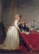 Jacques-Louis David Portrait of Antoine Laurent Lavoisier and his wife ( Spain oil painting artist